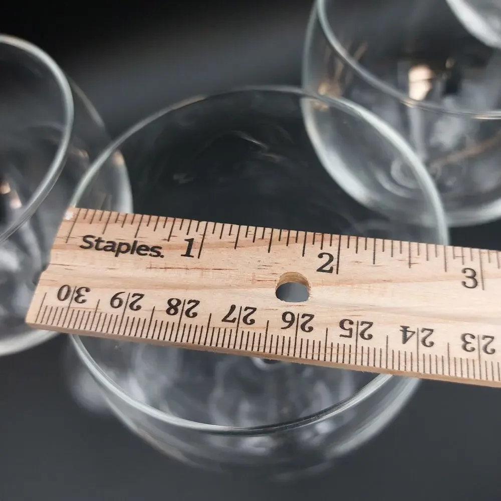 Cristal Darques Angelique Balloon Wine Glasses Set of 5 Clear Twisted Stem 7.25